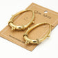 Earrings chunky bali hoop gold-colored