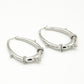 Earrings chunky bali hoop silver-colored