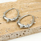 Earrings chunky bali hoop silver-colored