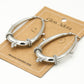 Earrings chunky bali hoop silver-colored