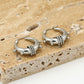 Ooringen chunky bali zilverkleurig