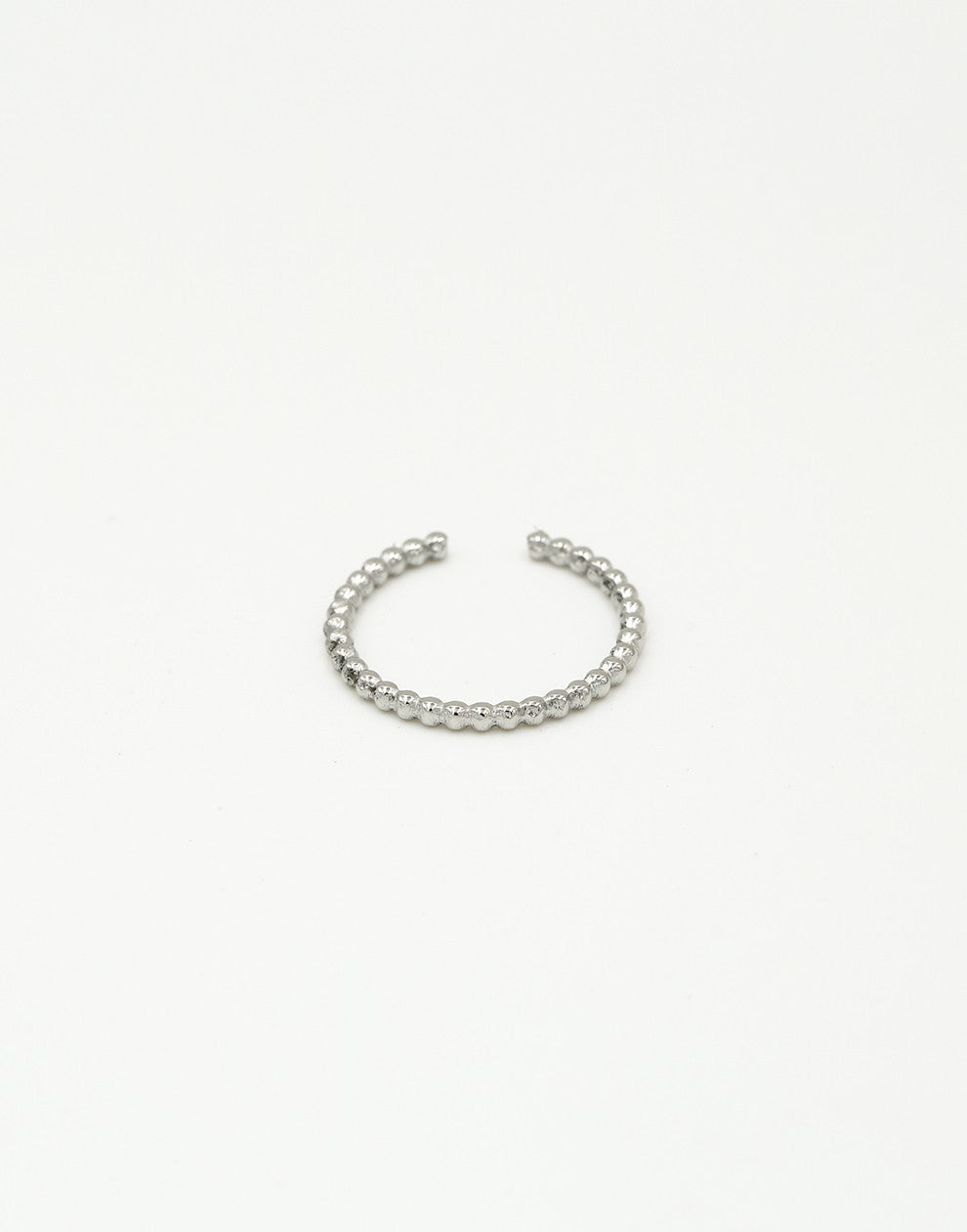 Ring zilverkleurig bolletjes