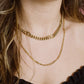 Schakelketting symbool DD goudkleurig