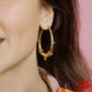 Earrings chunky bali hoop gold-colored