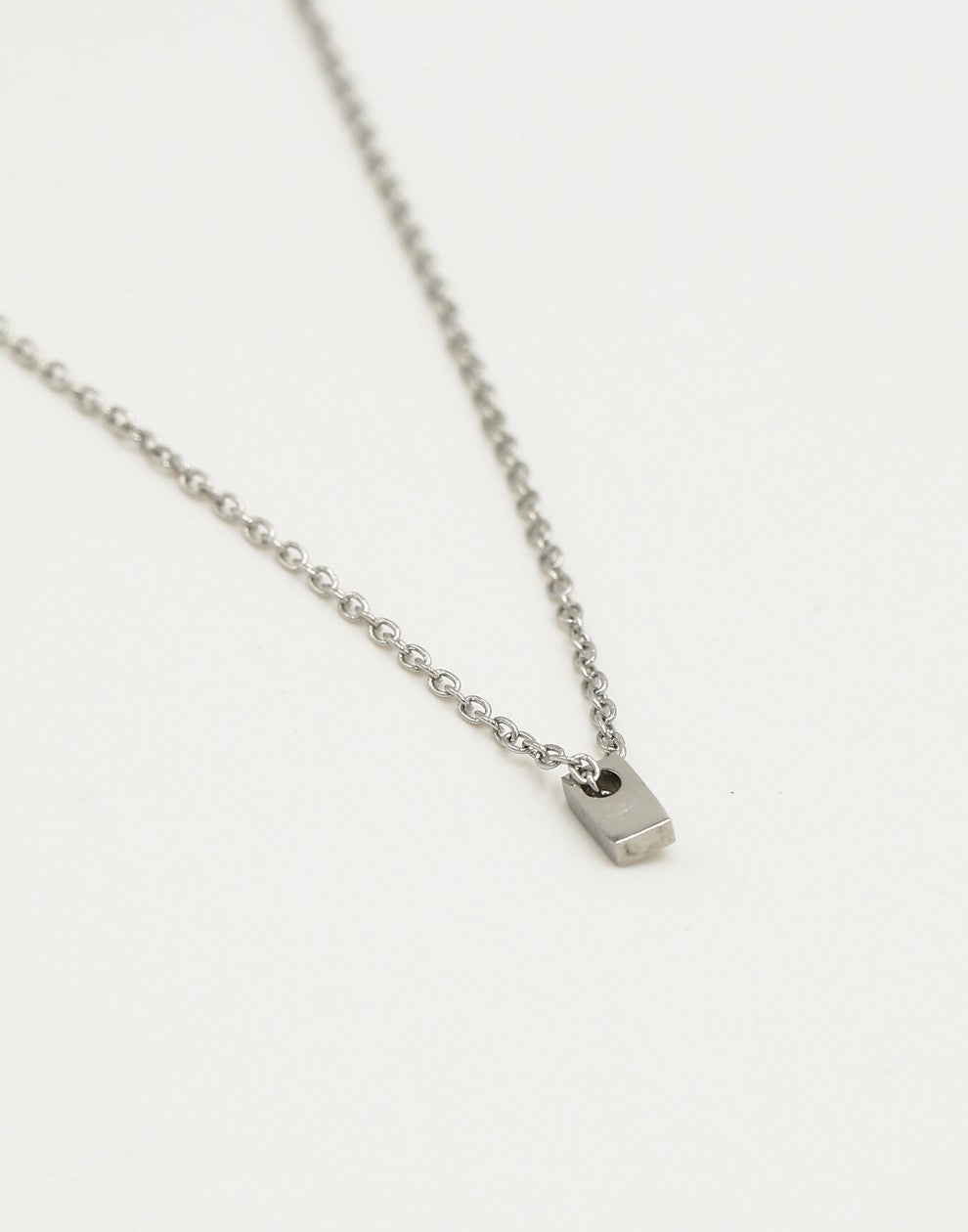 Initialen ketting letter I zilverkleurig