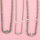 Schakelketting symbool DD zilverkleurig