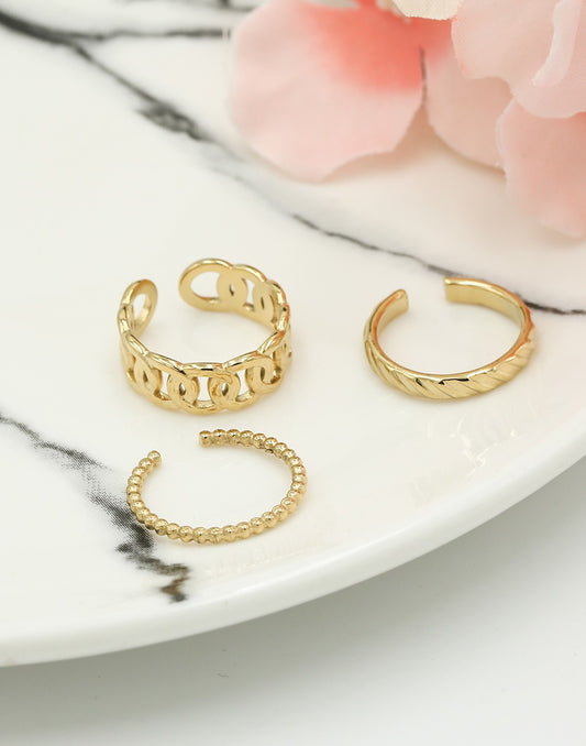Ring goudkleurig bolletjes