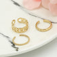 Ring goudkleurig patroon