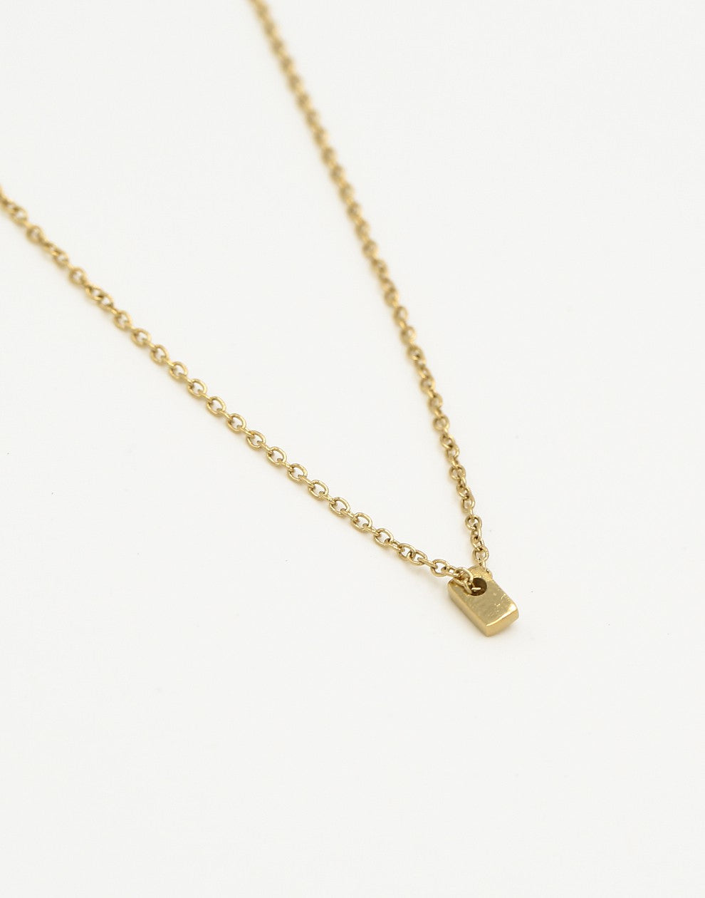 Initialen ketting letter I goudkleurig