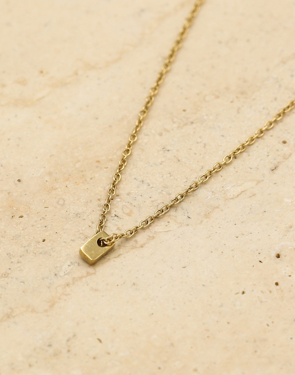Initialen ketting letter I goudkleurig