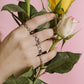 Ring zilverkleurig smiley
