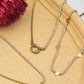 Tennis ketting met hartjes goudkleurig