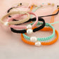Armband met parel in oranje