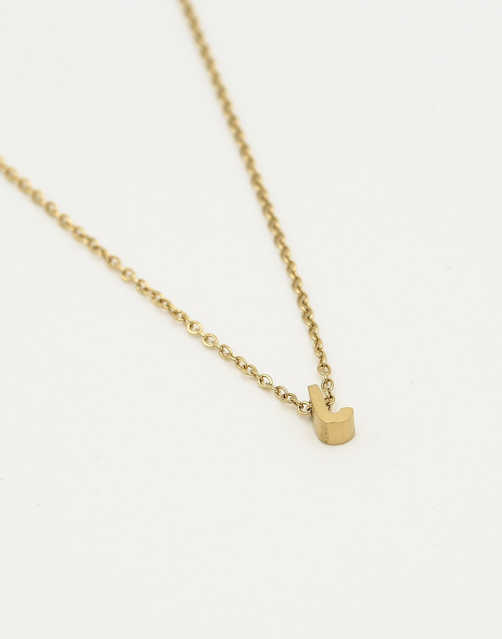 Initialen ketting letter J goudkleurig