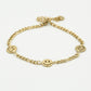 Armband smileys goudkleurig