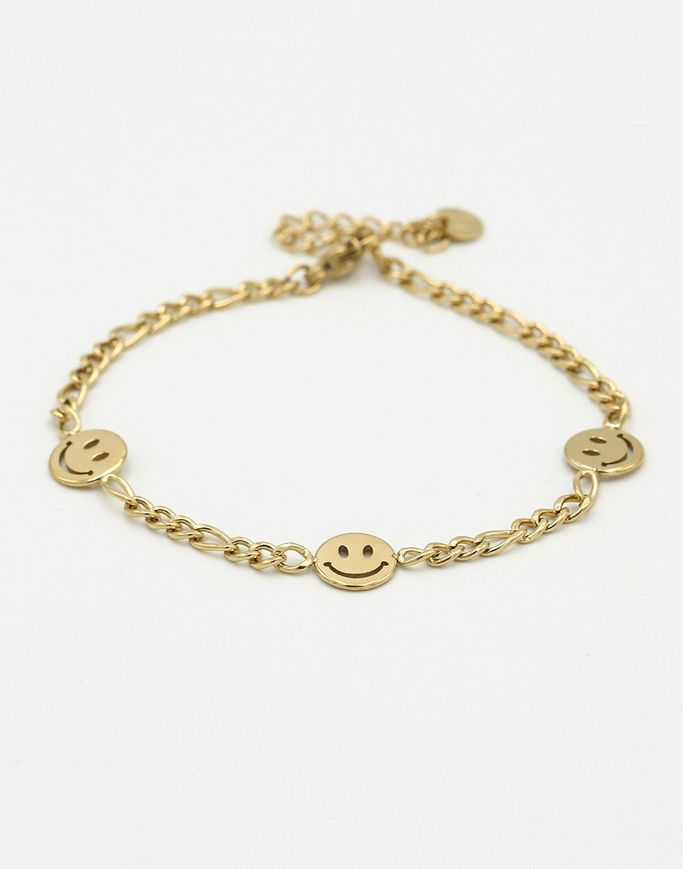 Armband smileys goudkleurig