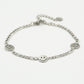 Armband smileys zilverkleurig