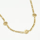 Schakelketting smileys goudkleurig