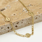 Schakelketting smileys goudkleurig