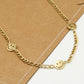 Schakelketting smileys goudkleurig