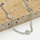 Schakelketting smileys zilverkleurig