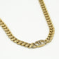 Ketting DD met strass goudkleurig