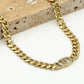 Ketting DD met strass goudkleurig