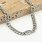 Ketting DD met strass zilverkleurig