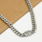 Ketting DD met strass zilverkleurig