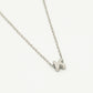 Initialen ketting letter K zilverkleurig