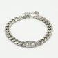 Armband DD met strass zilverkleurig