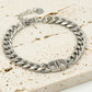 Armband DD met strass zilverkleurig