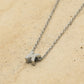 Initialen ketting letter K zilverkleurig