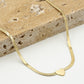 Ketting plat met hartje goudkleurig
