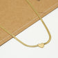 Ketting plat met hartje goudkleurig