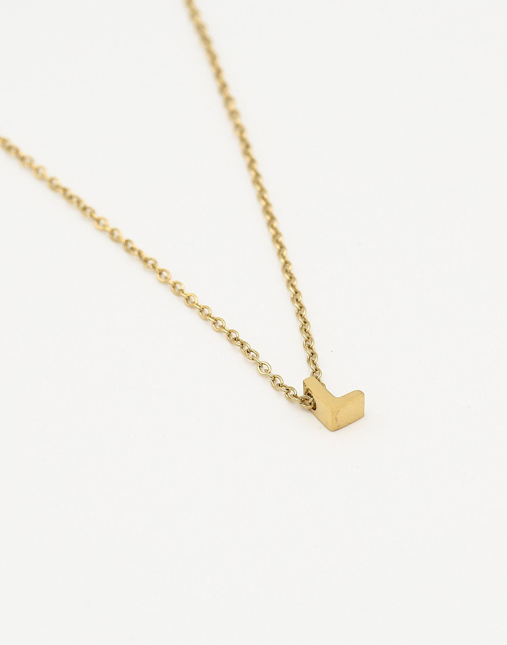 Initialen ketting letter L goudkleurig