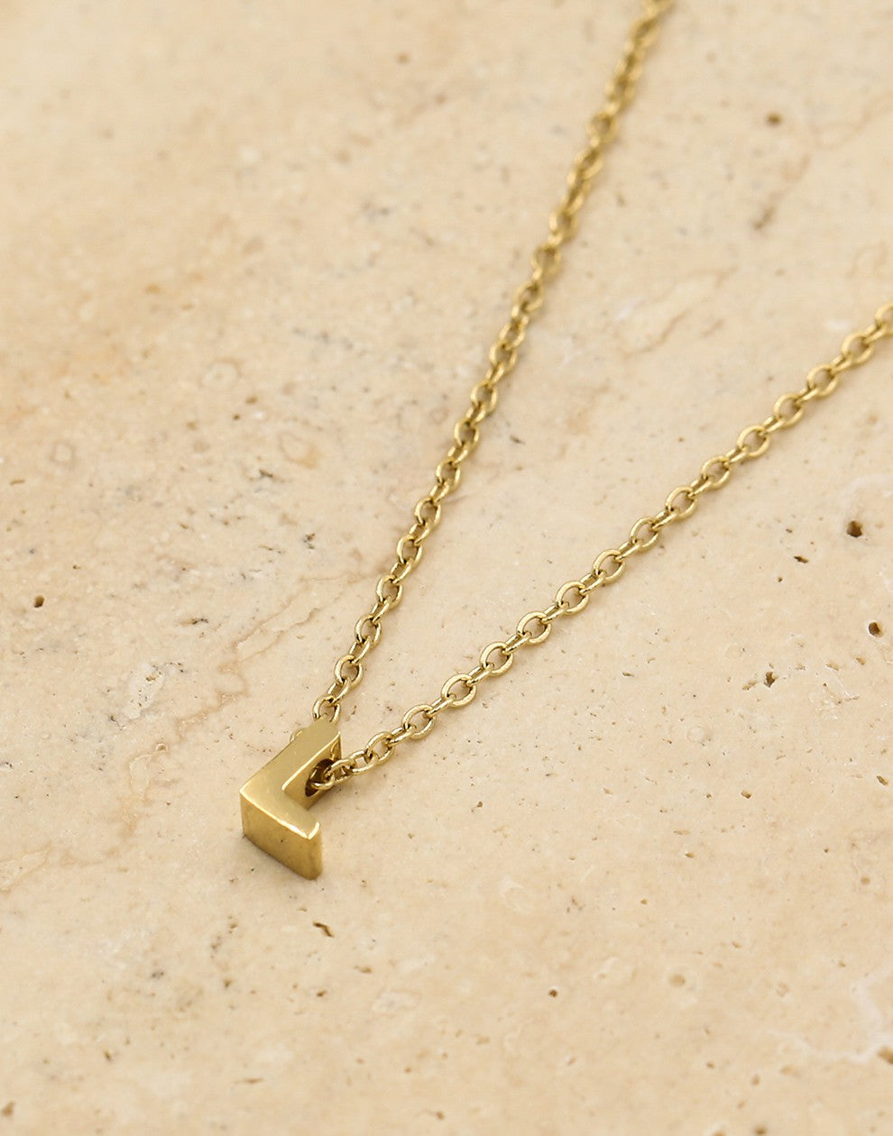 Initialen ketting letter L goudkleurig