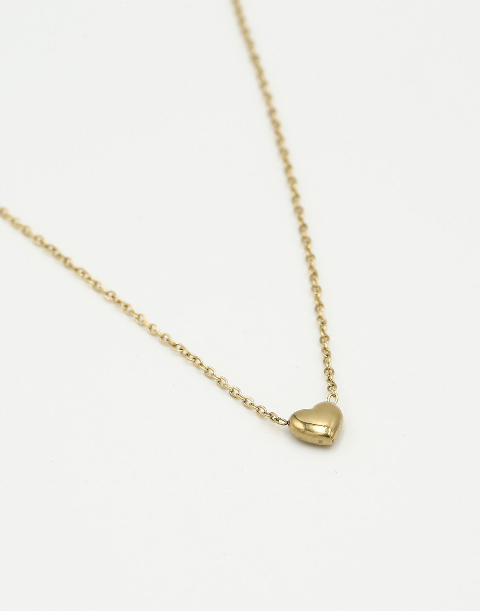 Ketting hartje goudkleurig