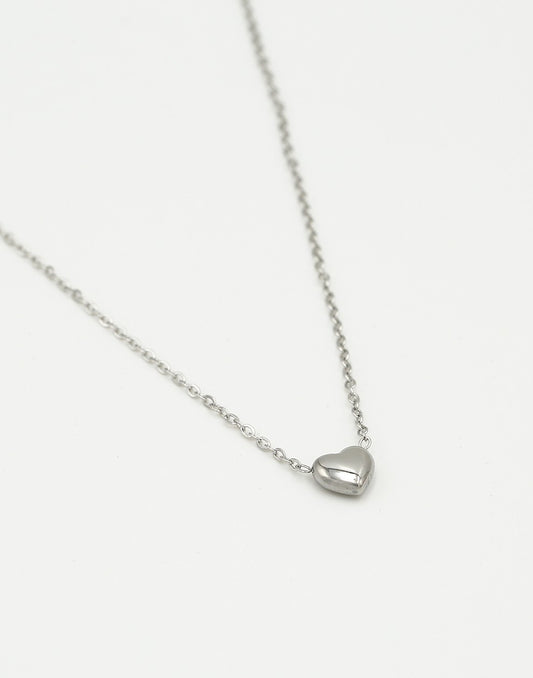 Ketting hartje zilverkleurig