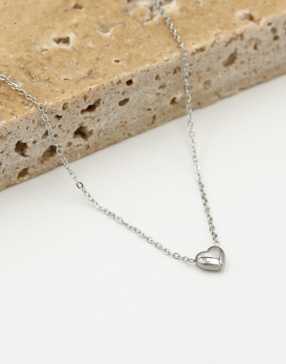 Ketting hartje zilverkleurig