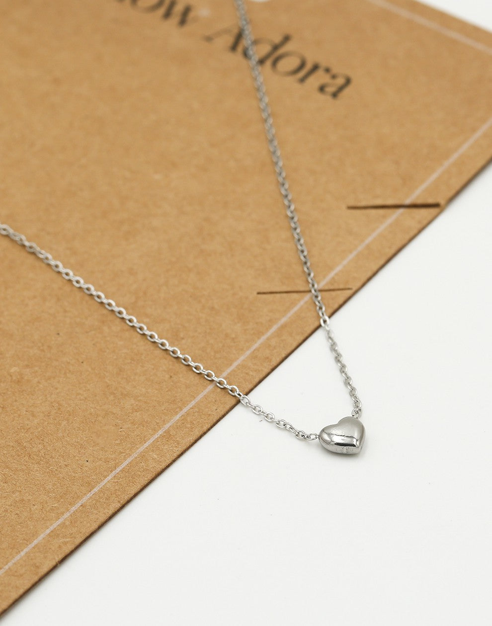 Ketting hartje zilverkleurig