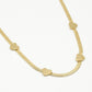 Ketting snake met hartjes goudkleurig
