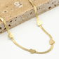 Ketting snake met hartjes goudkleurig