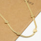 Ketting snake met hartjes goudkleurig