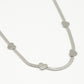 Ketting snake met hartjes zilverkleurig