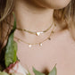 Ketting plat met hartje goudkleurig
