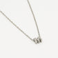 Initialen ketting letter M zilverkleurig