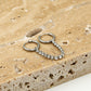 Oorringen dubbel met zirkonia ketting zilverkleurig