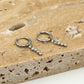 Oorringen zirkonia hanger zilverkleurig