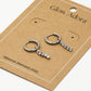 Oorringen zirkonia hanger zilverkleurig